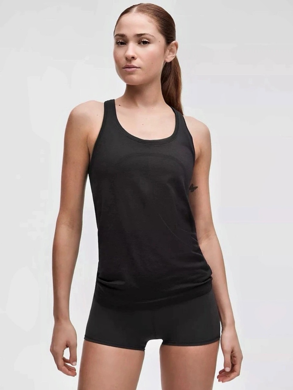 lululemon Swiftly Black Tank Top Size 6 Like New